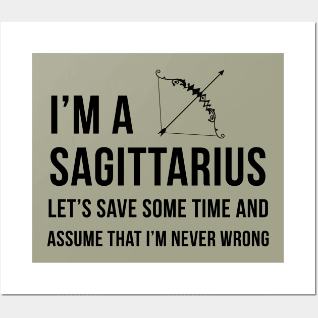 I'm A Sagittarius Wall Art by teegear